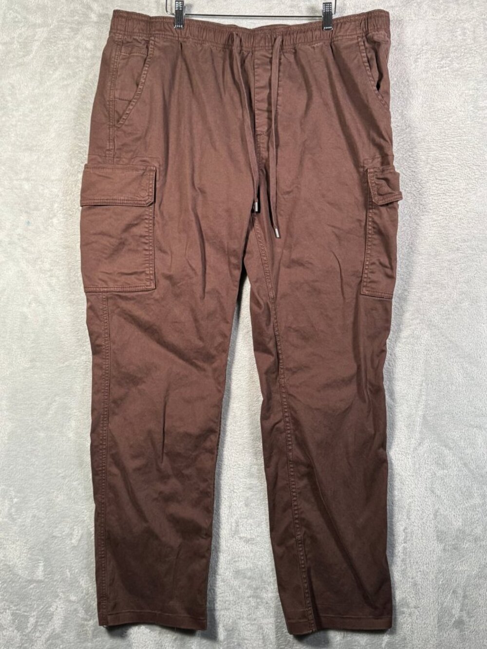 Silver Jeans Co Cargo Pants Mens XXL Brown Pull On Stretch Drawstring Casual